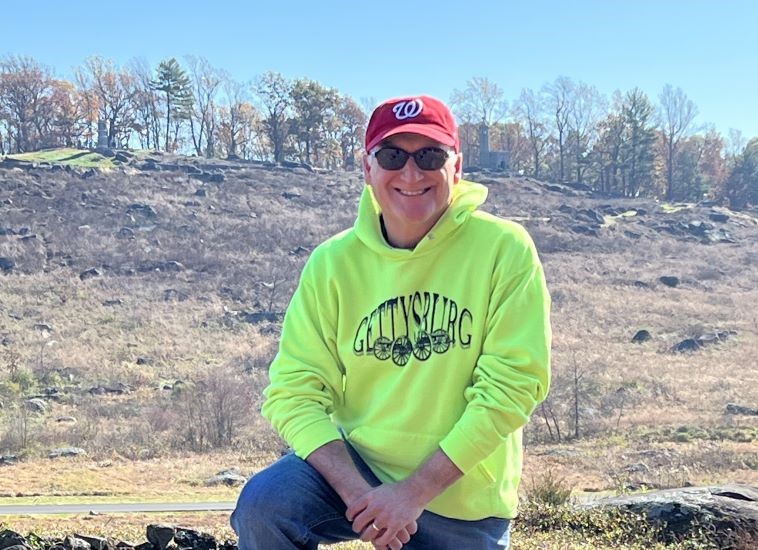 Gary McCullough at the Gettysburg battle site
